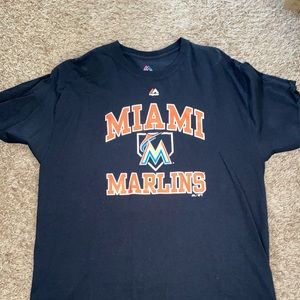 Miami marlins mens majestic brand XL t shirt